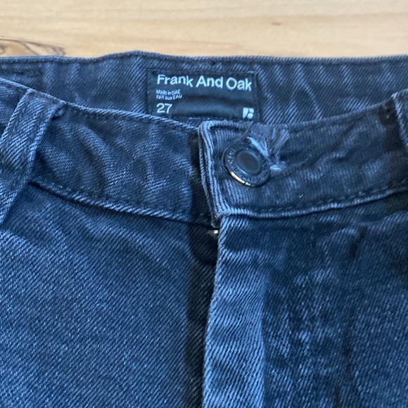 Frank & Oak distressed Faded Black Denim Jeans - Picture 7 of 16